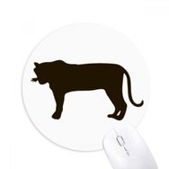 Dıythinker Siyah Kaplan Hayvan Portrayal Baskılı Yuvarlak Kaymaz Kauçuk Mouse Pad