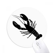 Dıythinker Siyah Karides Deniz Hayatı İllüstrasyon Baskılı Yuvarlak Kaymaz Kauçuk Mouse Pad