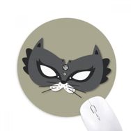Dıythinker Siyah Kedi Maskesi Happy Carnival Of Venice Baskılı Yuvarlak Kaymaz Kauçuk Mouse Pad