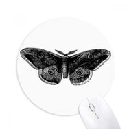 Dıythinker Siyah Kelebek Uçurtma Baskılı Yuvarlak Kaymaz Kauçuk Mouse Pad