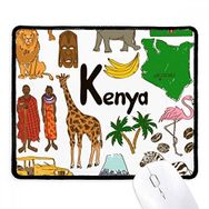 Dıythinker Siyah Kenya Landscap Hayvanlar Ulusal Bayrak Kaymaz Fare Altlığı