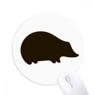 Dıythinker Siyah Kirpi Hayvan Portrayal Baskılı Yuvarlak Kaymaz Kauçuk Mouse Pad