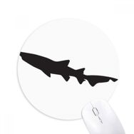 Dıythinker Siyah Köpekbalığı Biyoloji Balık Silüeti Baskılı Yuvarlak Kaymaz Kauçuk Mouse Pad