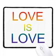 Dıythinker Siyah LGBT Gökkuşağı Bayrağı Aşk Kaymayan Fare Altlığı