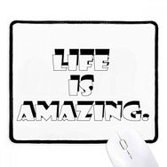 Dıythinker Siyah Life Is Amazing Kaymaz Fare Altlığı
