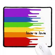 Dıythinker Siyah Love is Love LGBT Gökkuşağı Rengi Kaymaz Fare Altlığı