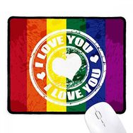 Dıythinker Siyah Love LGBT Gökkuşağı Postmark Kaymaz Fare Altlığı