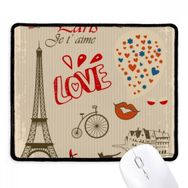 Dıythinker Siyah Love Paris Fransa Eyfel Kulesi Kaymaz Fare Altlığı