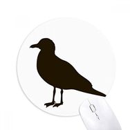 Dıythinker Siyah Martı Hayvan Portrayal Baskılı Yuvarlak Kaymaz Kauçuk Mouse Pad