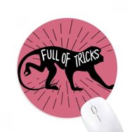 Dıythinker Siyah Maymun Hayvan Silüeti Doğal Baskılı Yuvarlak Kaymaz Kauçuk Mouse Pad