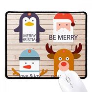 Dıythinker Siyah Merry Christmas Tree Ren Geyiği Portre Kaymaz Fare Altlığı