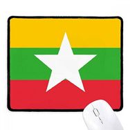 Dıythinker Siyah Myanmar Ulusal Bayrağı Asya Ülke Kaymaz Fare Altlığı