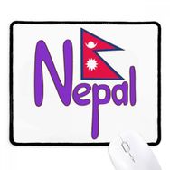 Dıythinker Siyah Nepal Ulusal Bayrak Kırmızı Mor Desen Kaymaz Fare Altlığı