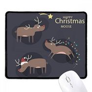 Dıythinker Siyah Noel Ren Geyiği Geyiği Geyiği Geyiği Desenli Kaymaz Fare Altlığı