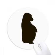 Dıythinker Siyah Orangutan Hayvan Portrayal Baskılı Yuvarlak Kaymaz Kauçuk Mouse Pad