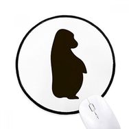 Dıythinker Siyah Orangutan Hayvan Tasvir Yuvarlak Kaymaz Mouse Pad