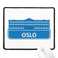 Dıythinker Siyah Oslo Norveç Mavi Simgesi Desenli Kaymaz Fare Altlığı