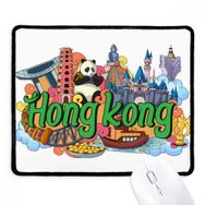 Dıythinker Siyah Panda Hong Kong Grafiti Kaymaz Fare Altlığı