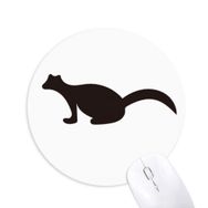 Dıythinker Siyah Polecat Hayvan Portrayal Baskılı Yuvarlak Kaymaz Kauçuk Mouse Pad