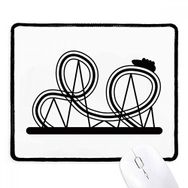 Dıythinker Siyah Roller Bardak Altlığı Eğlence Parkı Silüeti Kaymaz Siyah Başlıklı Kenarlar Mouse Pad