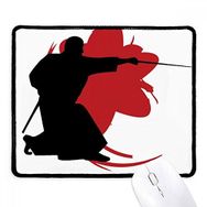 Dıythinker Siyah Samurai Stab Sakura Japon Silüeti Kaymaz Fare Altlığı