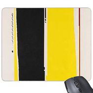 Dıythinker Siyah Sarı Baskılı Dikdörtgen Batı Stili Soyut Sanat Dekoratif Resim Baskılı Dikdörtgen Kaymaz Kauçuk Mouse Pad