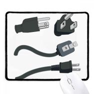 Dıythinker Siyah Şarj Kablosu Fiş Desen Kaymaz Mouse Pad