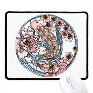 Dıythinker Siyah Sazan Pembe Lotus Desenli Geometri Kaymaz Fare Altlığı