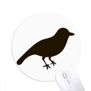 Dıythinker Siyah Serçe Hayvan Portrayal Baskılı Yuvarlak Kaymaz Kauçuk Mouse Pad