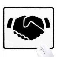 Dıythinker Siyah Shake Hands Jest Silüet Desen Kaymaz Fare Altlığı