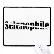 Dıythinker Siyah Şık Kelime Selenophile Kaymaz Fare Altlığı