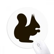 Dıythinker Siyah Sincap Hayvan Portrayal Baskılı Yuvarlak Kaymaz Kauçuk Mouse Pad