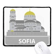 Dıythinker Siyah Sofia Bulgaristan Gri Kent Simgesi Desenli Kaymaz Fare Altlığı