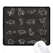 Dıythinker Siyah Soyut Origami Hayvan Geometrik Şekilli Kaymaz Fare Altlığı