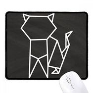 Dıythinker Siyah Soyut Origami Kedi Geometrik Şekilli Kaymaz Fare Altlığı