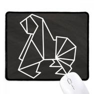 Dıythinker Siyah Soyut Origami Köpek Geometrik Şekilli Kaymaz Fare Altlığı