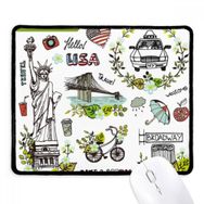 Dıythinker Siyah Spring Liberty New York America Grafiti Kaymaz Fare Altlığı