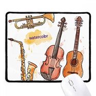 Dıythinker Siyah Suluboya Enstrüman Kombinasyonu Müzik Deseni Kaymaz Fare Altlığı