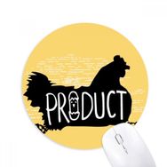 Dıythinker Siyah Tavuk Hayvan Silüeti Doğal Baskılı Yuvarlak Kaymaz Kauçuk Mouse Pad