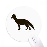 Dıythinker Siyah Tilki Sevimli Hayvan Portrayal Baskılı Yuvarlak Kaymaz Kauçuk Mouse Pad