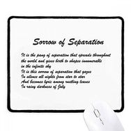 Dıythinker Siyah Ünlü Şiir Sorrow of Separation Kaymaz Fare Altlığı