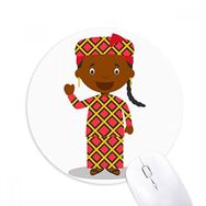Dıythinker Siyah Vahşi Mali Çizgi Film Baskılı Yuvarlak Kaymaz Kauçuk Mouse Pad