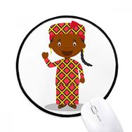 Dıythinker Siyah Vahşi Mali Karikatür Yuvarlak Kaymaz Mouse Pad