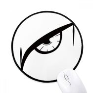 Dıythinker Siyah Vektör Göz Dekorasyon Desen Yuvarlak Kaymaz Mouse Pad