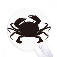 Dıythinker Siyah Yengeç Desenli Deniz Organizması Baskılı Yuvarlak Kaymaz Kauçuk Mouse Pad