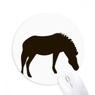 Dıythinker Siyah Zebra Hayvan Portrayal Baskılı Yuvarlak Kaymaz Kauçuk Mouse Pad