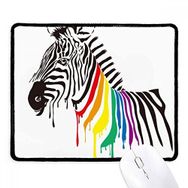 Dıythinker Siyah Zebra LGBT Gökkuşağı Renkli Desen Kaymaz Fare Altlığı