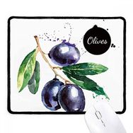 Dıythinker Siyah Zeytin Meyvesi Lezzetli Sağlıklı Suluboya Kaymaz Fare Altlığı