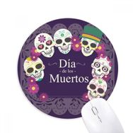 Dıythinker Skull The Day Of The Dead Resimli Baskılı Yuvarlak Kaymaz Kauçuk Mouse Pad