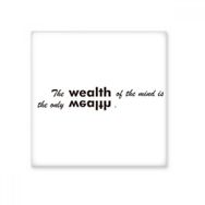 Dıythinker Sloganı the Wealth Of the Mind is the Only Wealth Seramik Biske Fayans 20x20 cm Seramik Karo